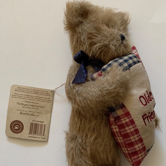 Vintage Boyds Bears "Bea A. Goodfriend" Bear Plush Olde Friends Pillow & Tag 8" - Picture 7 of 10